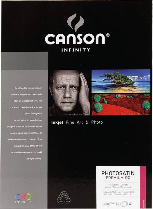 Actual product image Canson Infinity PhotoSatin Premium RC Photo Paper (270 g/m², A3, 25 x)