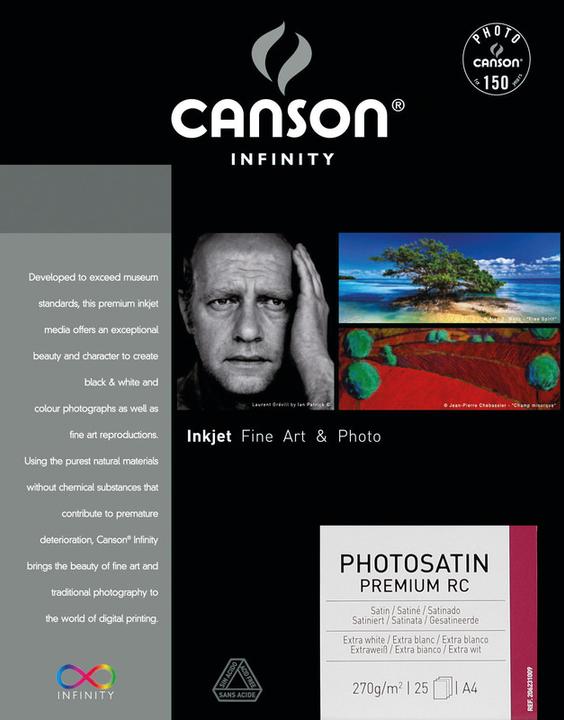 Actual product image Canson Infinity PhotoSatin Premium RC Photo Paper (270 g/m², A3, 25 x)