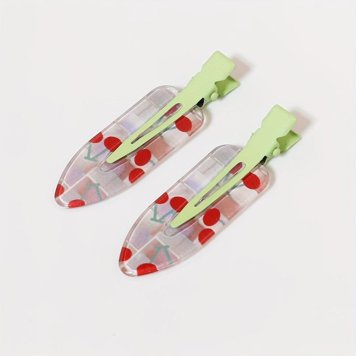 Actual product image Activity Board 2pcs Assorted Cute Hair Clips, Non-Slip Hair Barrettes, Side Bangs Duckbill Clips, Trendy Hair (2 pcs.)