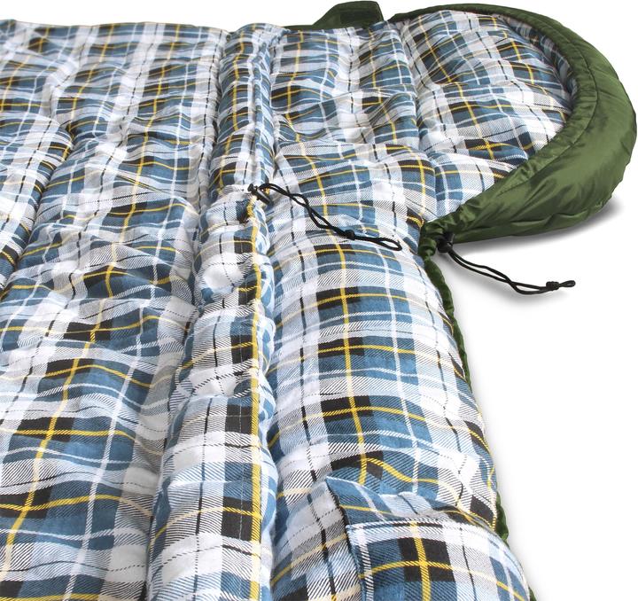 Image du produit Normani Sac de couchage 4 en 1 "Antarctica" (fermeture éclair à droite) Olive (220 cm)