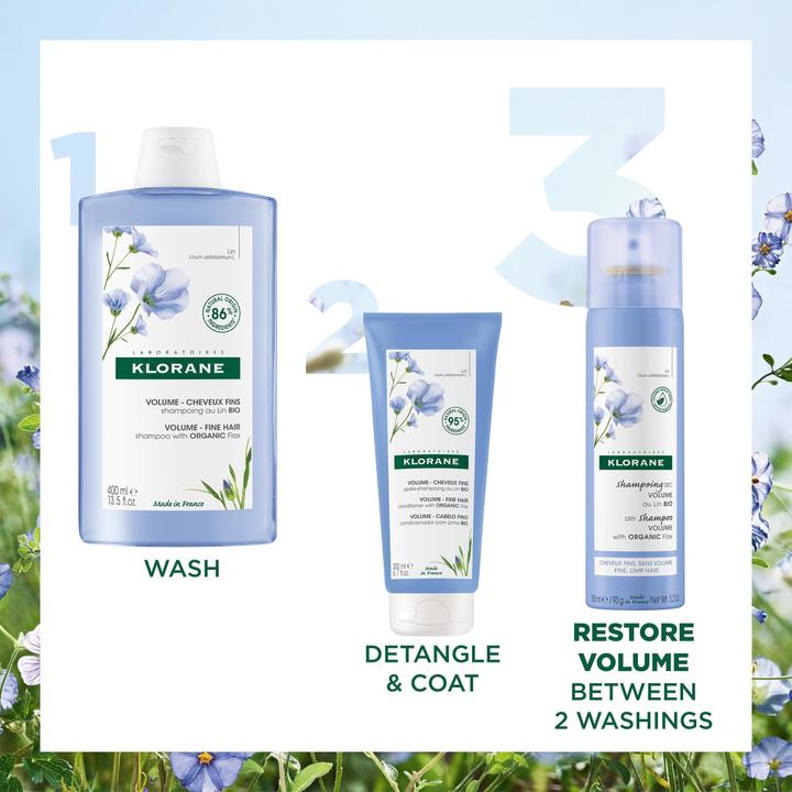 Image du produit Klorane Shampooing sec volumateur au lin BIO (150 ml, Shampoing sec)