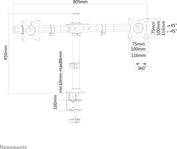 Image du produit Neomounts FPMA-DCB100D (Tables, 27")