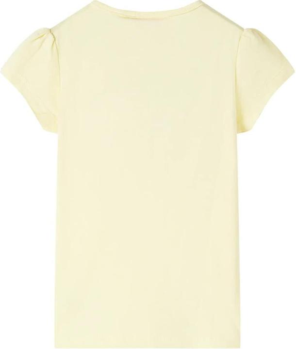 Actual product image VidaXL Children's T-shirt pale yellow 92,Material: 95 % cotton. 5 (92)