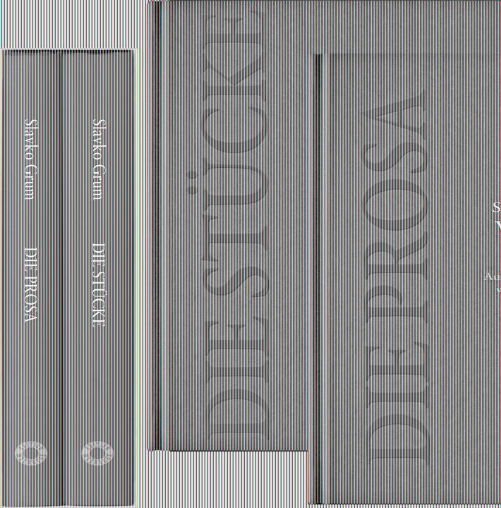 Produktbild Werke: Die Prosa | Die Stücke (Deutsch, Erwin Köstler, Slavko Grum, 2023)