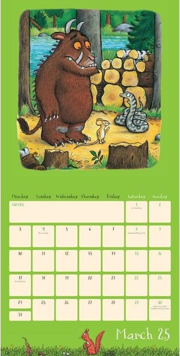 Actual product image The Gruffalo 2025 Square Wall Calendar (30 x 30 cm, German)