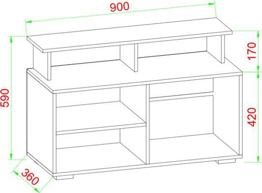 Produktbild VCM Holz TV Lowboard Fernsehschrank Konsole Fernsehtisch Fernseh Glas Balansia (90 x 36 cm)