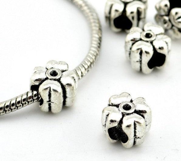 Produktbild Hermex Kleeblatt Glücksbringer Bead - Silbrig (Zinklegierung)