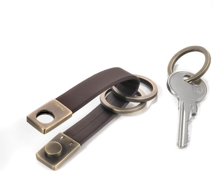 Immagine prodotto Troika TWISTER ANTIK portachiavi in pelle con chiusura "TWIST", marrone/oro antico