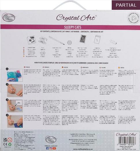 Produktbild Craft Buddy Schlafende Katzen, Bild 30x30cm Crystal Art