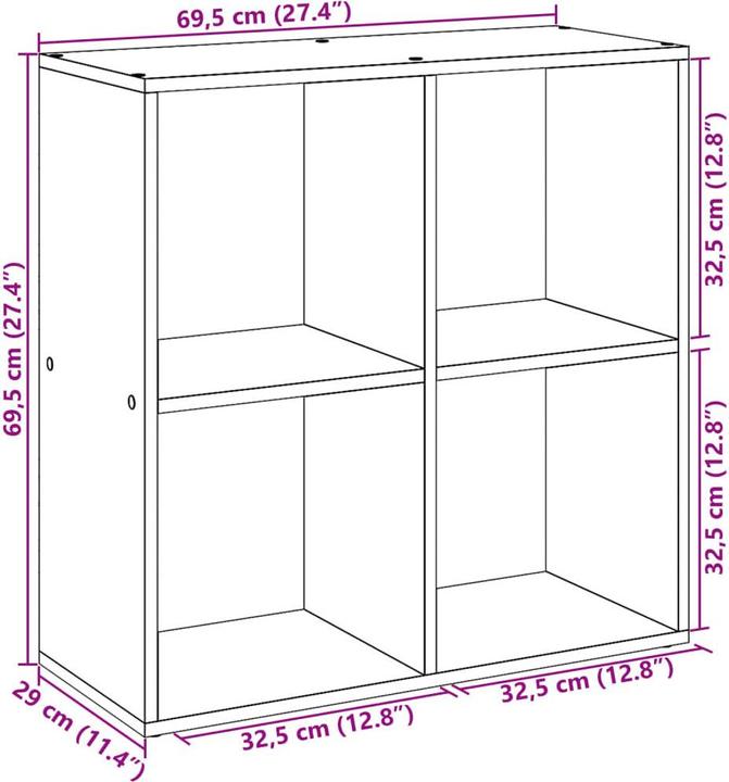 Produktbild VidaXL Raumteiler (69.5 x 29 x 69.5 cm)