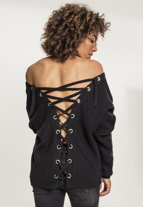 Actual product image Urban Classics Ladies Back Lace Up Sweater (M)