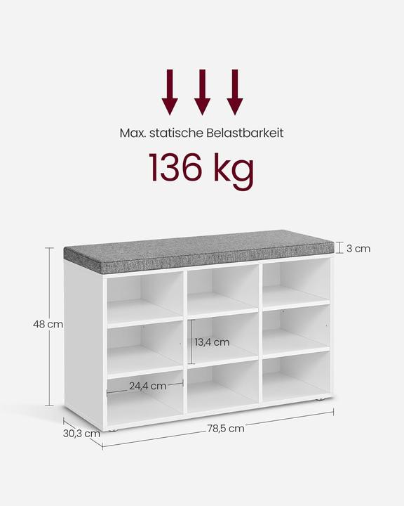 Immagine prodotto Vasagle Benchy (78,5 x 30,5 x 48 cm)