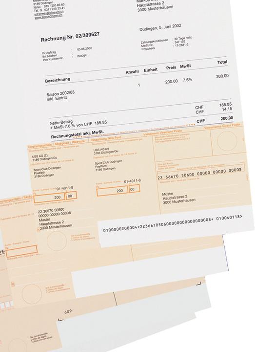 Produktbild Harinacs Rechnungsformular mit Einzahlungsschein (500 x)