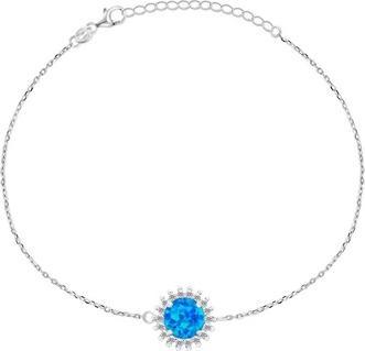 Brilio Silver - Charming bracelet with synthetic opal BRC37WB
