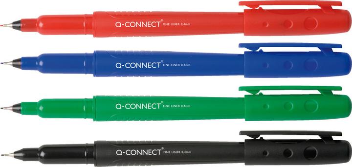 Actual product image Q-Connect Fineliner (Black, 10 x)