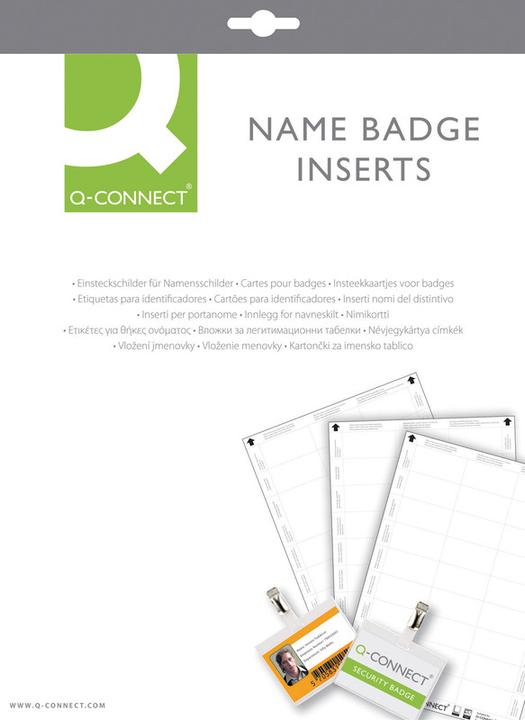 Q-Connect Einstecketiketten für Namensschilder