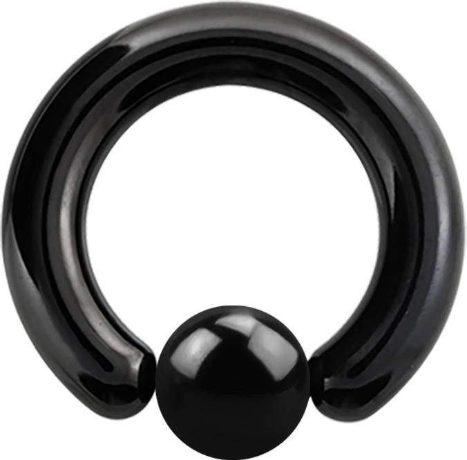 Image du produit Star Piercing Ball Closure Ring noir (sans laiton, Acier chirurgical 316L)