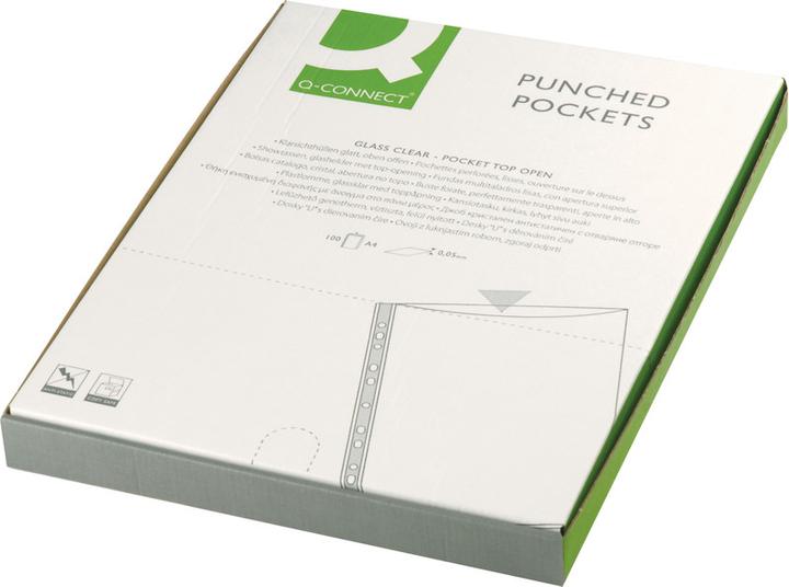 Actual product image Q-Connect Pointing book pockets, smooth film (A4, 100 x)