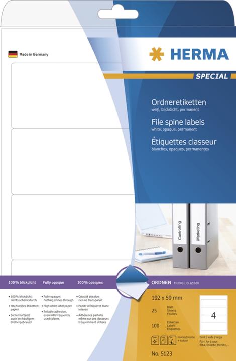 Image du produit HERMA Étiquettes de classement A4