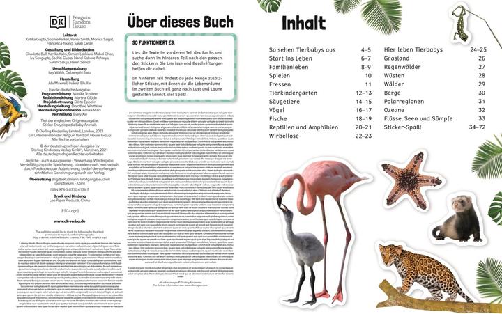 Actual product image Sticker Lexicon. Animal children