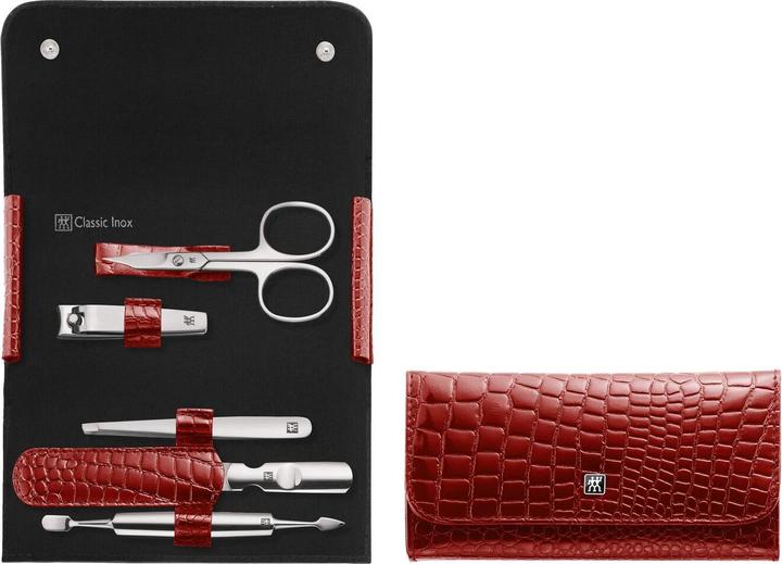 Immagine prodotto Zwilling Astuccio per pulsanti in croco CLASSIC INOX, rosso, 5 pezzi.