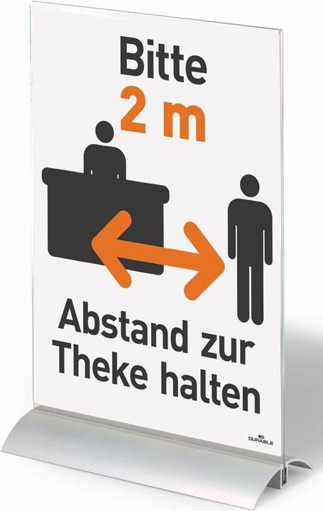 Produktbild Durable Tischaufsteller, Acryl mit Aluminiumfuss (A4)