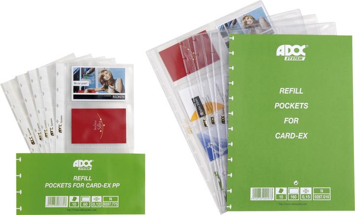 Image du produit Adoc Pochettes de présentation de remplacement pour l'album de cartes de visite card-ex (A4)