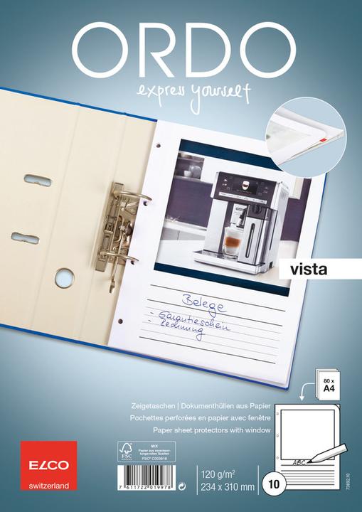 Image du produit Elco Pochettes d'indexation Ordo vista (A4, 10 x)