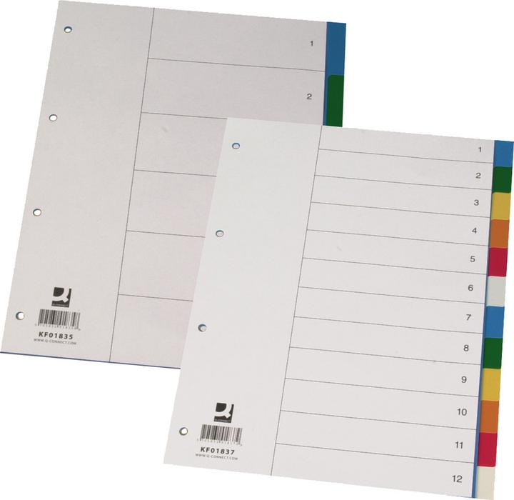 Actual product image Q-Connect Register Vollformat aus PP, farbig