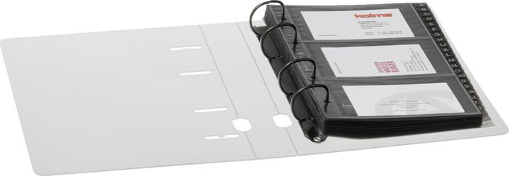 Actual product image Kolma Show book Visit 12.5x21 cm 4 rings filling height 2.5 cm colourless (125 x 210 mm, 35 mm, 1 Piece)