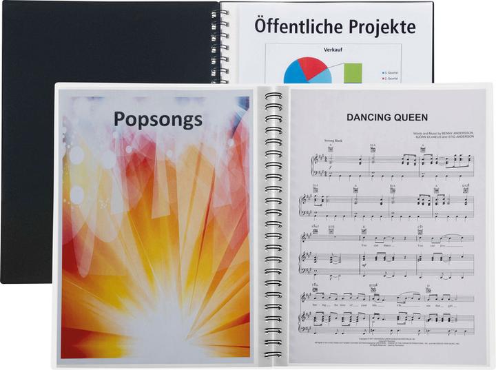 Produktbild Kolma Spiralsichtbuch A4 mit 20 Taschen schwarz (A4, 1 x)