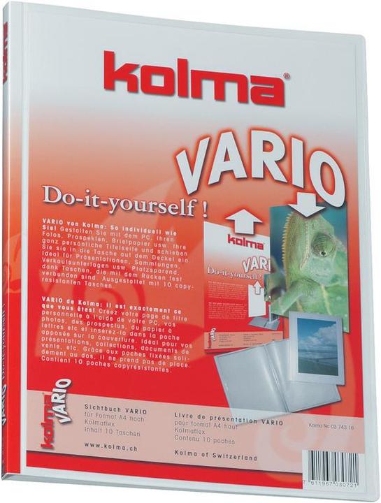 Image du produit Kolma Livret de présentation Vario A4 avec 20 pochettes blanc (A4, 1 x)