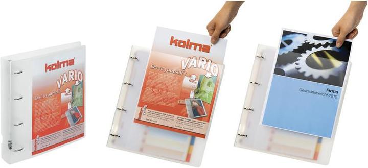 Actual product image Kolma Show book Vario A4 XL 4 rings filling height 3 cm colourless (A4, 41 mm, 1 Piece)