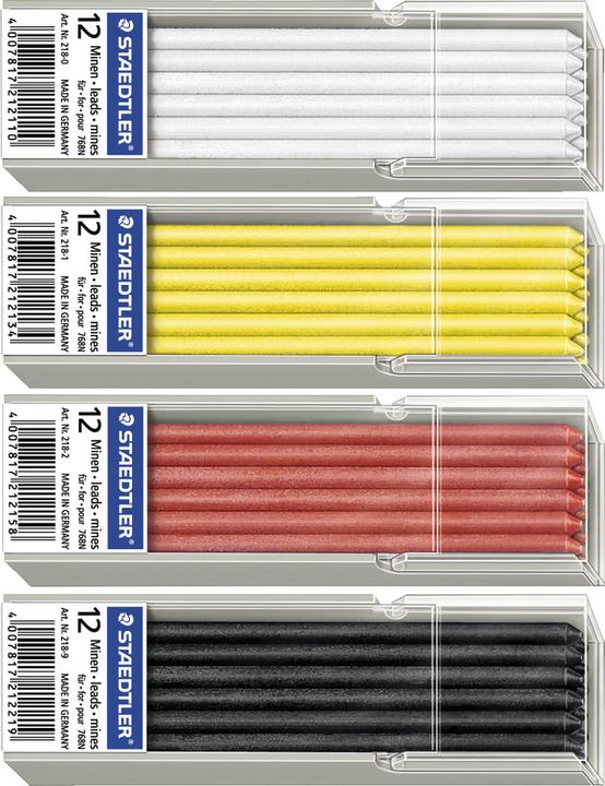 Actual product image Staedtler Lumocolor omnichrome 218 non-permanent refill (Red, 3 mm, 12 x)