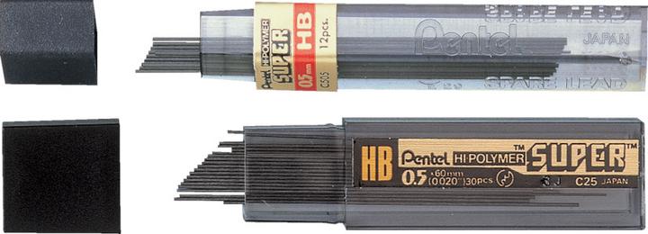 Immagine prodotto Pentel Portamine Hi-Polymer Super (Mine di ricambio, Grigio, 0.50 mm)
