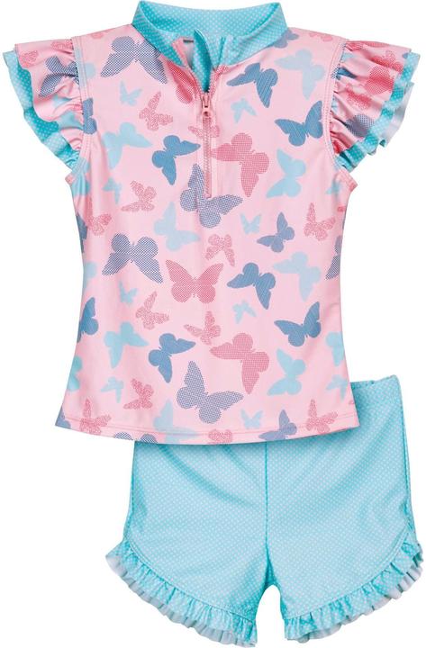 Playshoes UV-Badebekleidungsset Schmetterling Rosa/Türkis Gr. 110-116 (110, 116)
