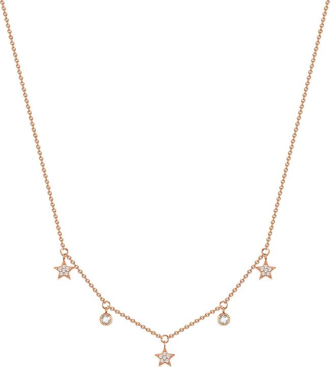 Eastside Damen Stern Edelstahl Preciosa roségold 40,0 cm Basiskette + 5,0 cm Verlängerung - 29804 (Edelstahl, 40 - 45 cm)
