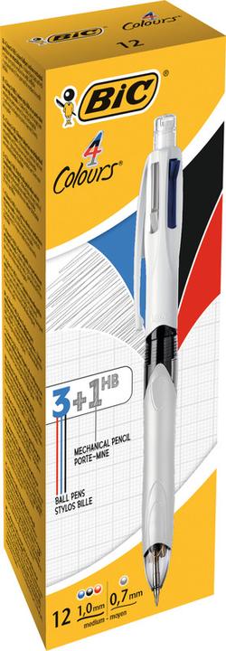 Actual product image Bic 4 Colours 3+1 HB (Grey, White, 1 x)