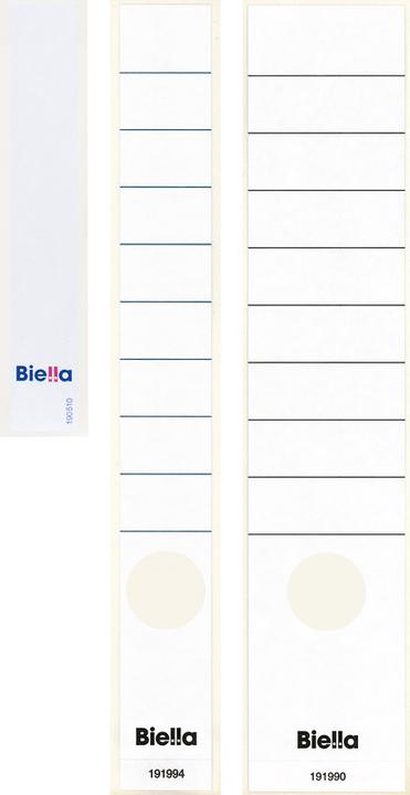 Actual product image Biella Folder spine labels self-adhesive