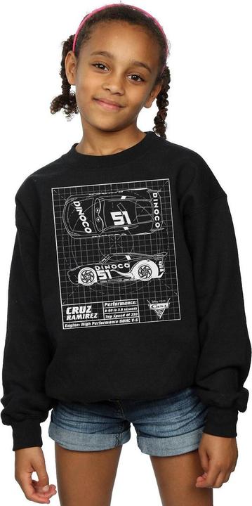 Immagine prodotto Disney Cars Cruz Ramirez Blueprint Felpa Ragazze (140, 146)