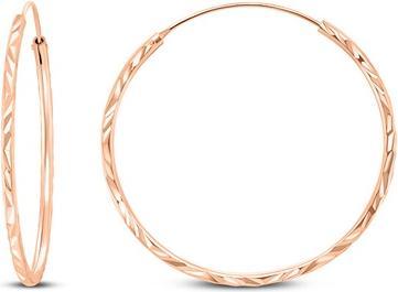 Immagine prodotto Brilio Argento - Orecchini a cerchio in bronzo spazzolato EA01R - Diametro: 7 cm