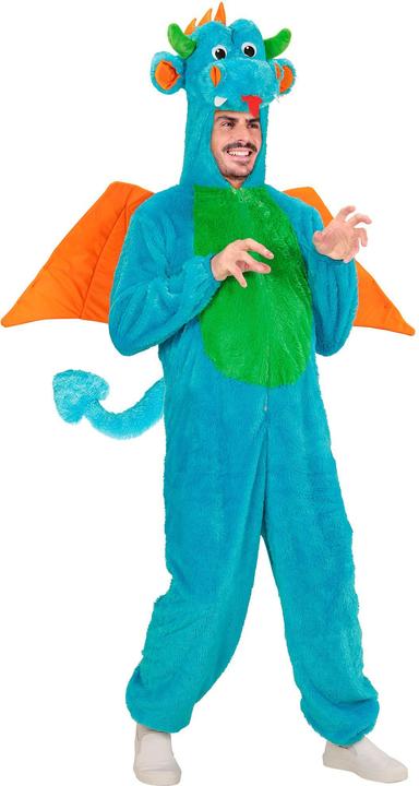 Image du produit Widmann Drachen Plüschkostüm Overall mit Kapuze Erwachsene (M/L)
