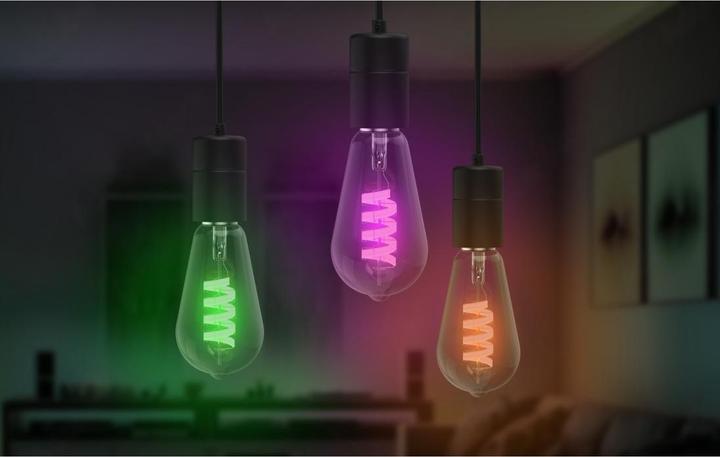 Produktbild Hama Smarte LED-Lampe, Matter, E27, Retro, Filament ST64, RGBW, dimmbar, mit App (E27, 4.90 W, 470 lm, 1 x, F)