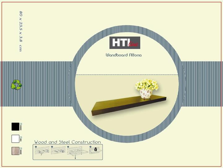 Actual product image HTI-Living Wandregal 80 cm Altona Weiss (80 x 24 x 4 cm)