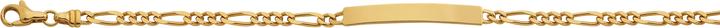 Bijou Classic ID-Bracelet Figaro 19 cm (19 cm, Gold)