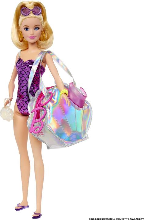 Image du produit Barbie Vêtements de mode et sac de luxe avec accessoires dans un présentoir de comptoir