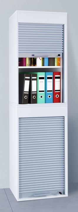 Produktbild VCM Büroschrank Aktenschrank Rollladen Schrank Holz "Aktos XL" (50 x 40 x 186 cm)