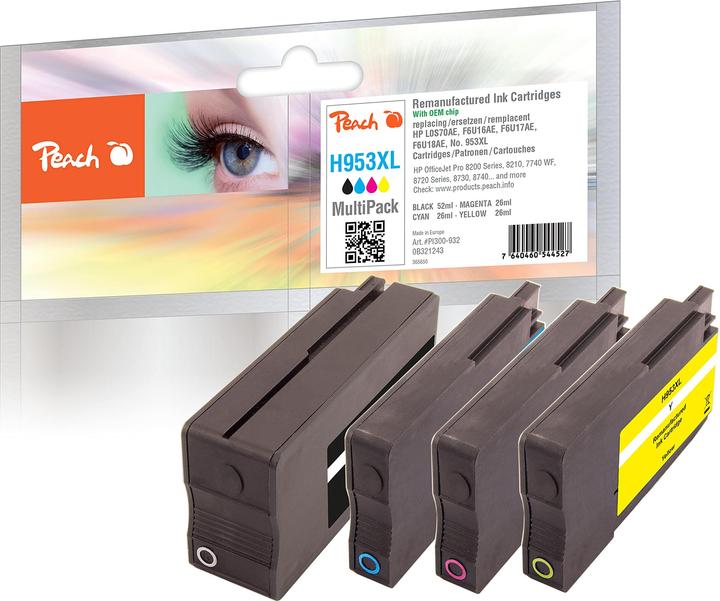 Produktbild Peach Nr.953XL MultiPack REM,OEM,KOM (M, BK, C, Y)
