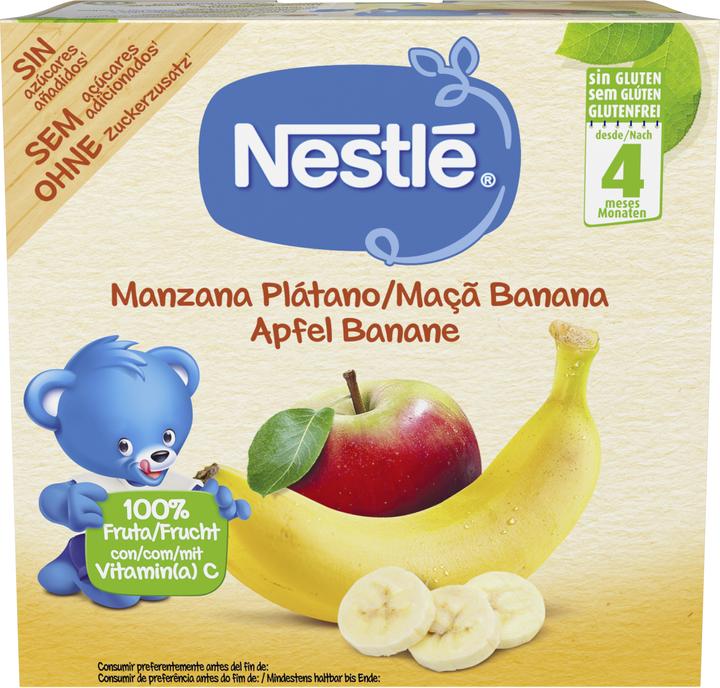 Actual product image Nestlé Apple banana compote, after 4 months (433 g)
