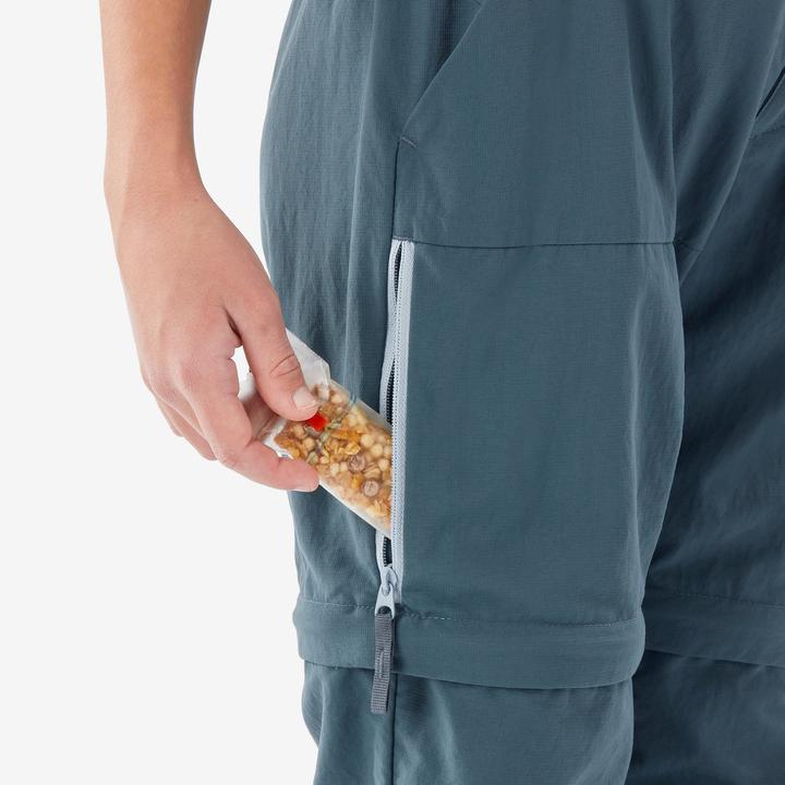 Actual product image Quechua Zip-Off-Hose Kinder Gr. 123–172 Wandern - MH500 blau (140)